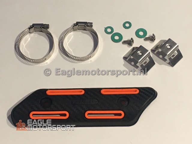 Hitteschild (zwart-oranje) 50 mm x 190 mm